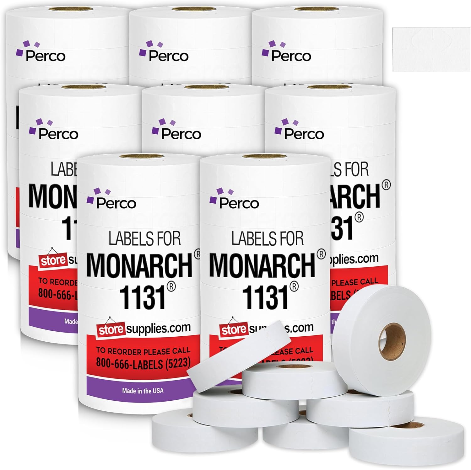 Perco White Pricing Labels for Monarch 1131 Price Gun Value Pack