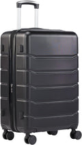 Sweetcrispy Carry on Luggage 24 in - Smooth Dual Wheels & TSA Lock