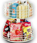 Snack Organizer 2-Tier Lazy Susan - Compact Grab-and-Go Snack Station