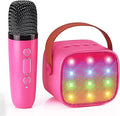 Kids Karaoke Machine Portable Bluetooth Speaker with Wireless Mic