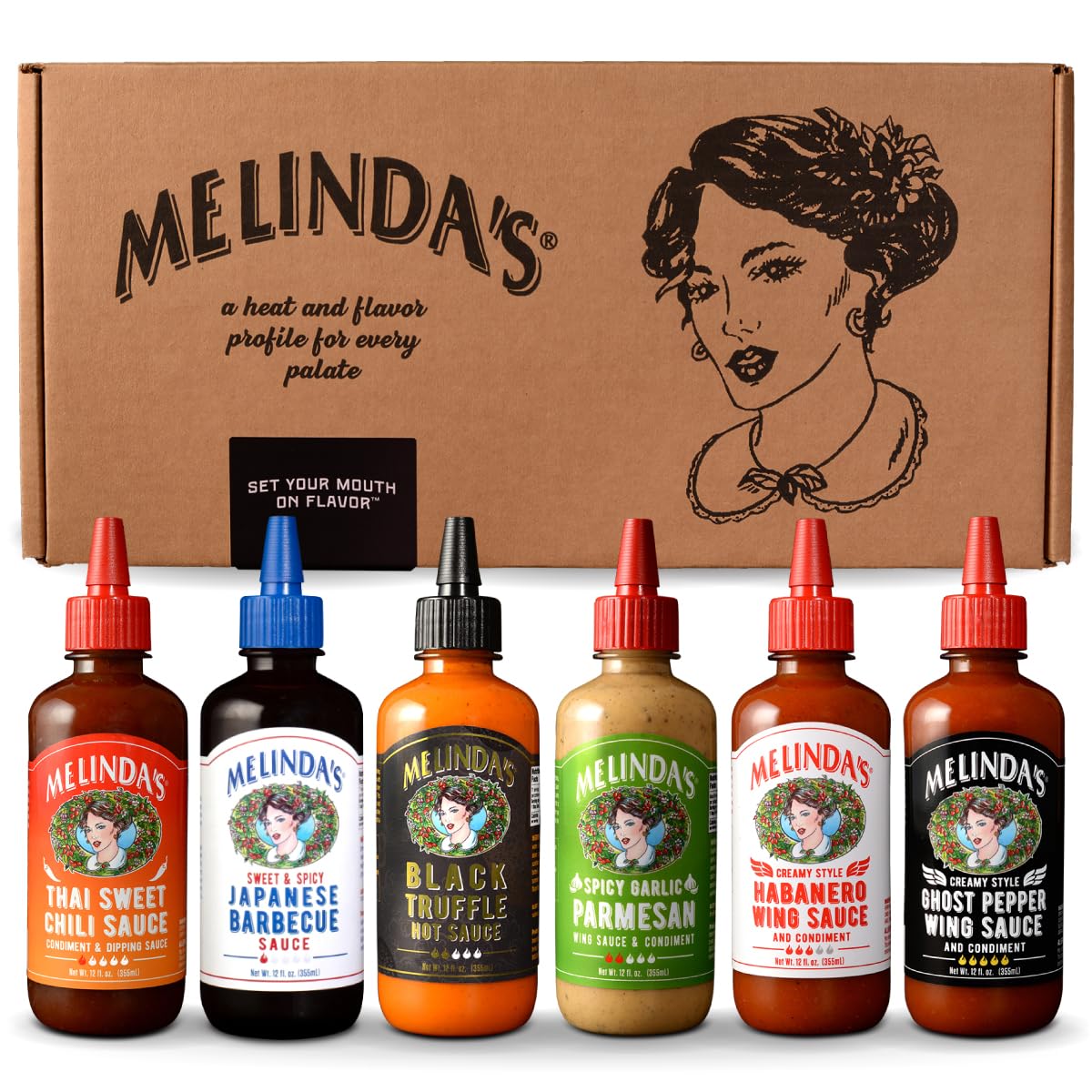 Craft Wing Sauce Gift Set for Buffalo Wings Lovers - 6 Pack
