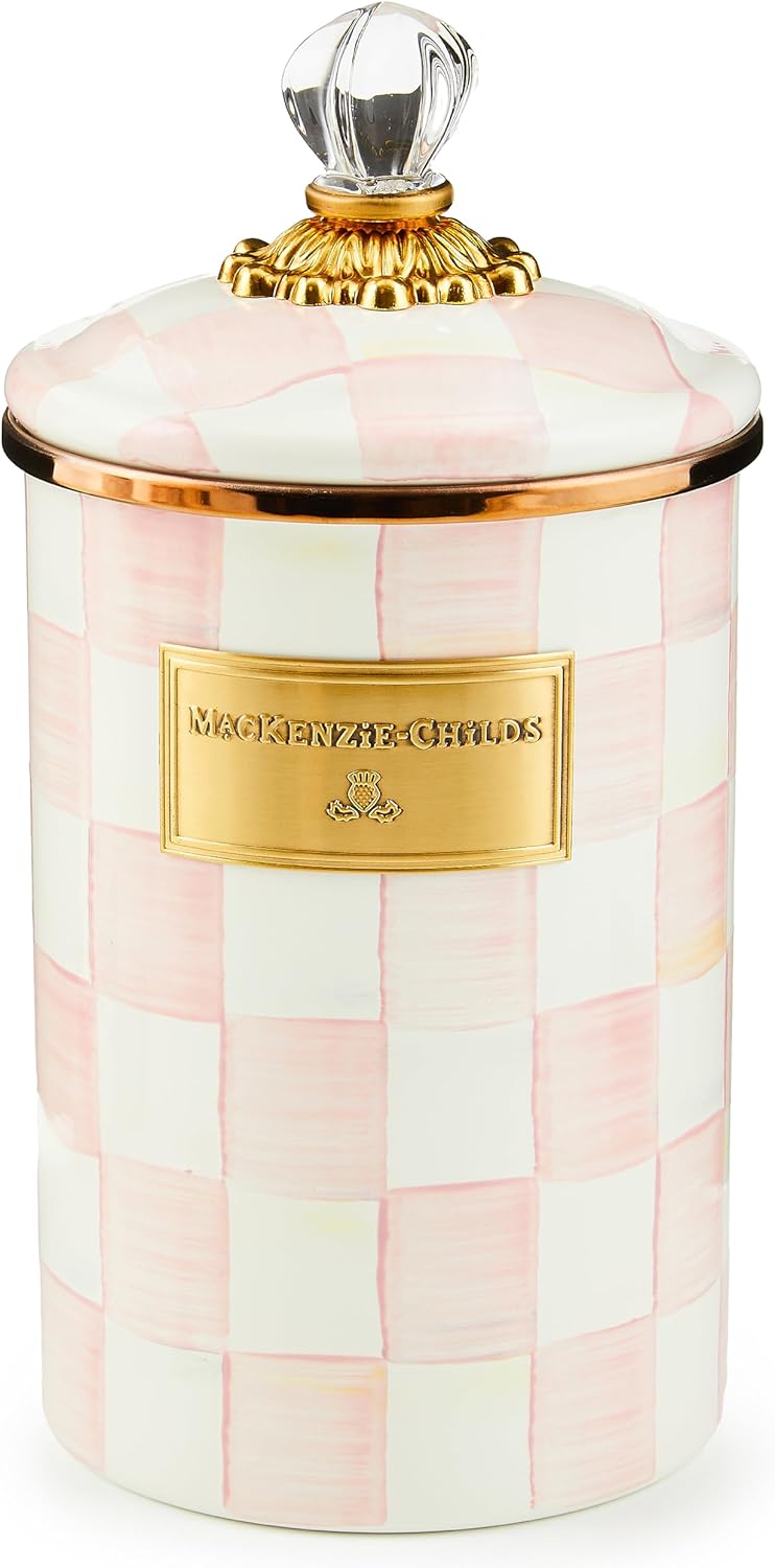MACKENZIE-CHILDS Large Enamel Canister for Stylish Storage