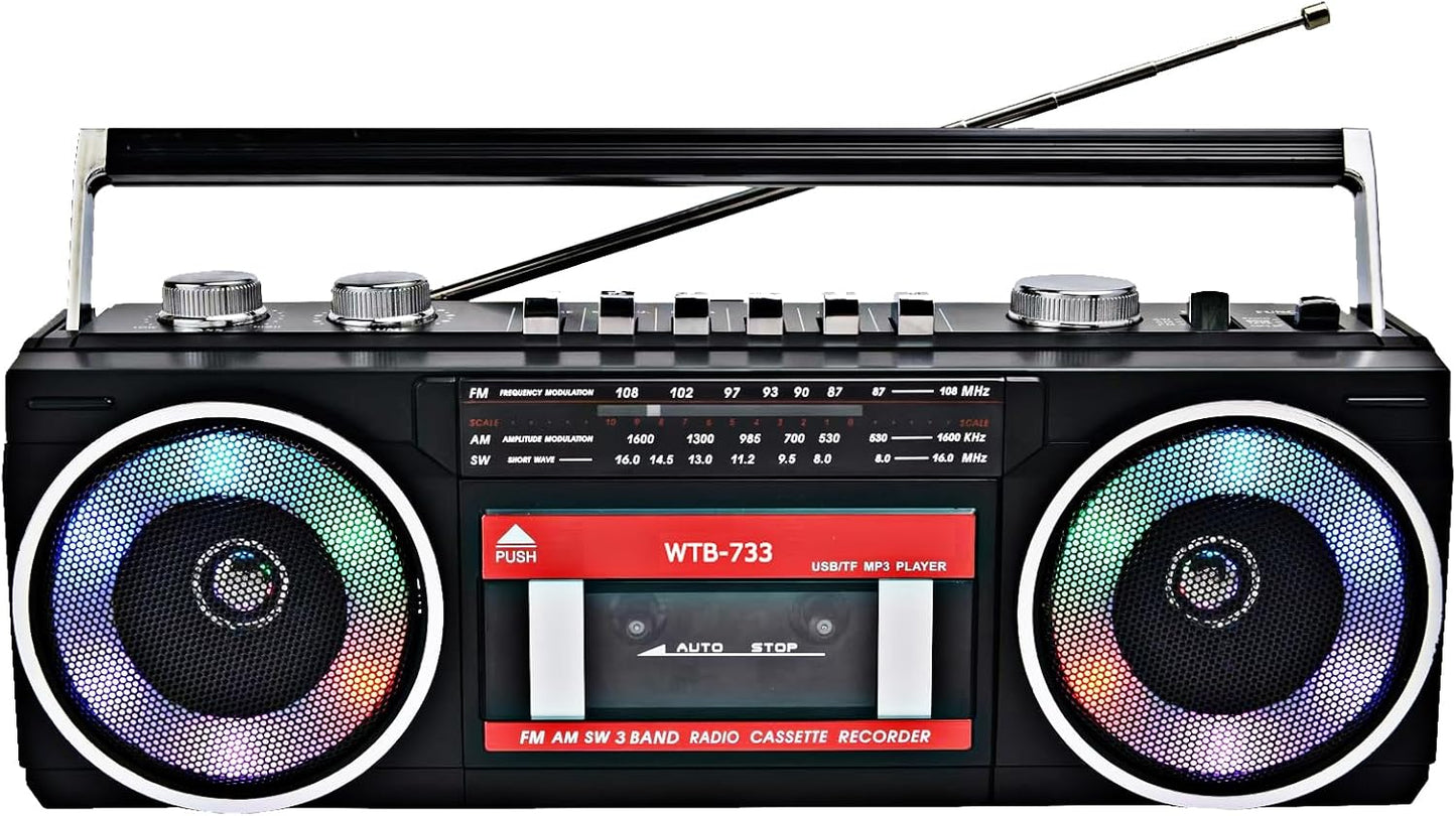 Retro 80fts Cassette Player Recorder with Bluetooth and Radio
