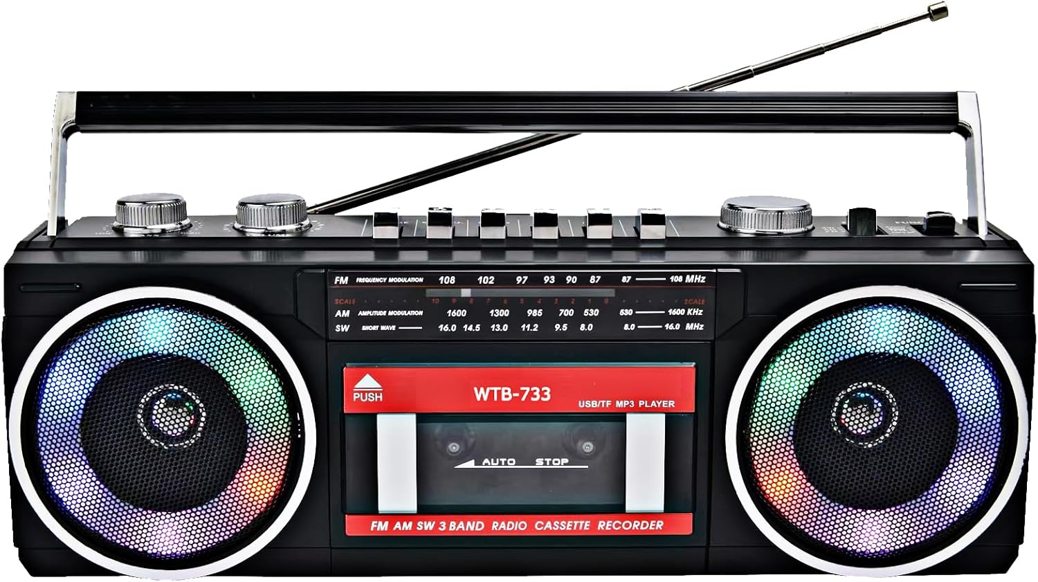 Retro 80fts Cassette Player Recorder with Bluetooth and Radio