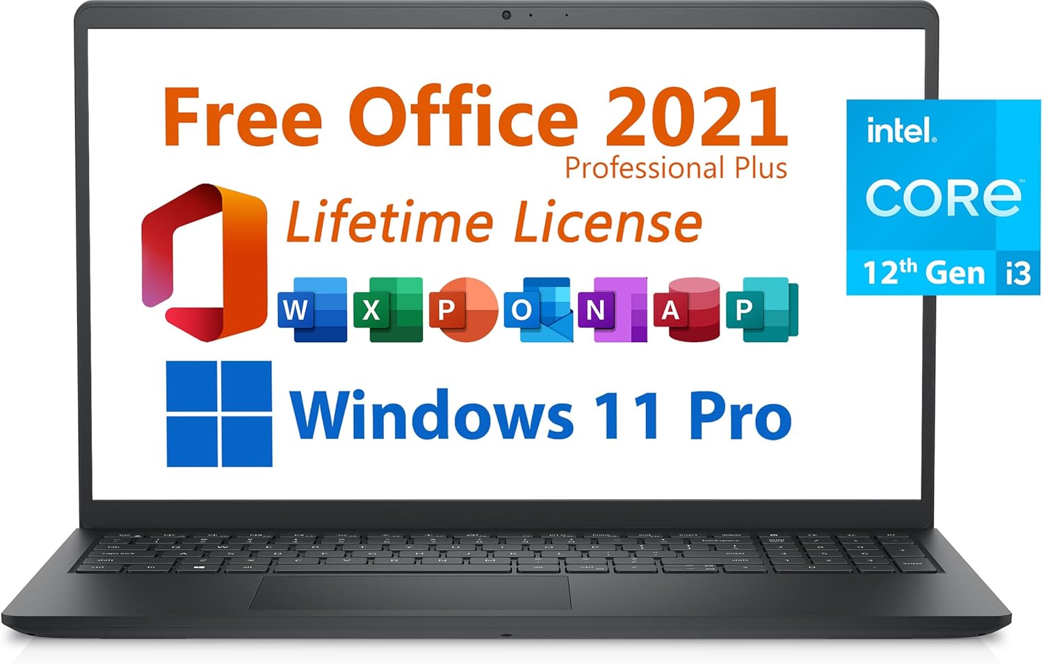 Dell Inspiron 15 Business Laptop: Free Lifetime Microsoft Office 2021