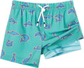SURF CUZ Boys Swim Trunks with Boxer Brief Liner - UPF 50+ Quick