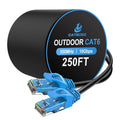 250FT Outdoor Cat6 Ethernet Cable - Heavy Duty Direct Burial 10Gbps