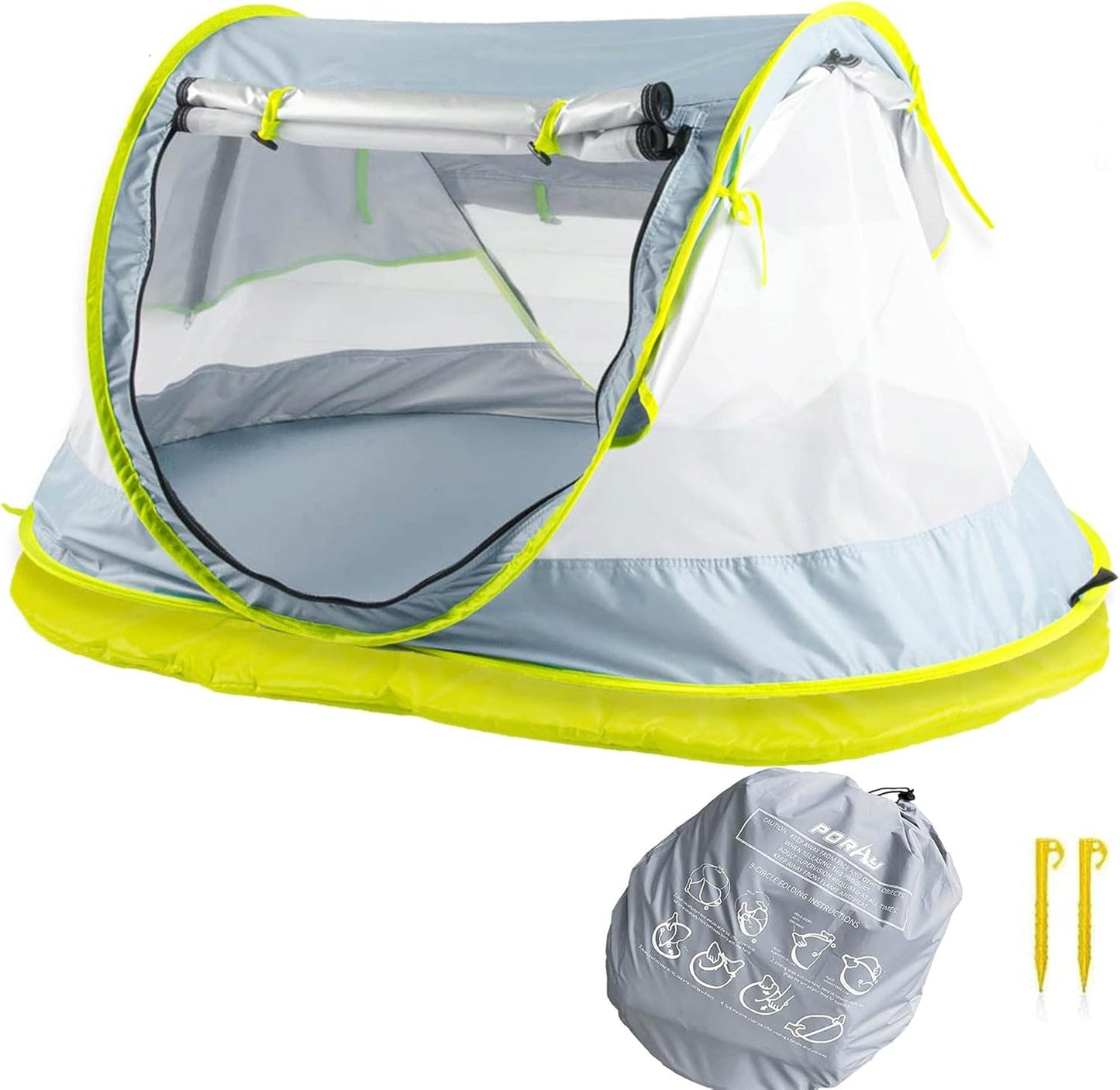 Poray Portable Baby Beach Tent with UPF 50+ Sun Protection