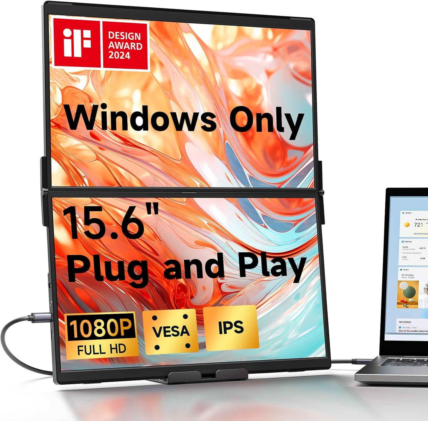 JSAUX FlipGo Lite: Portable 15.6 Dual Monitor Hub