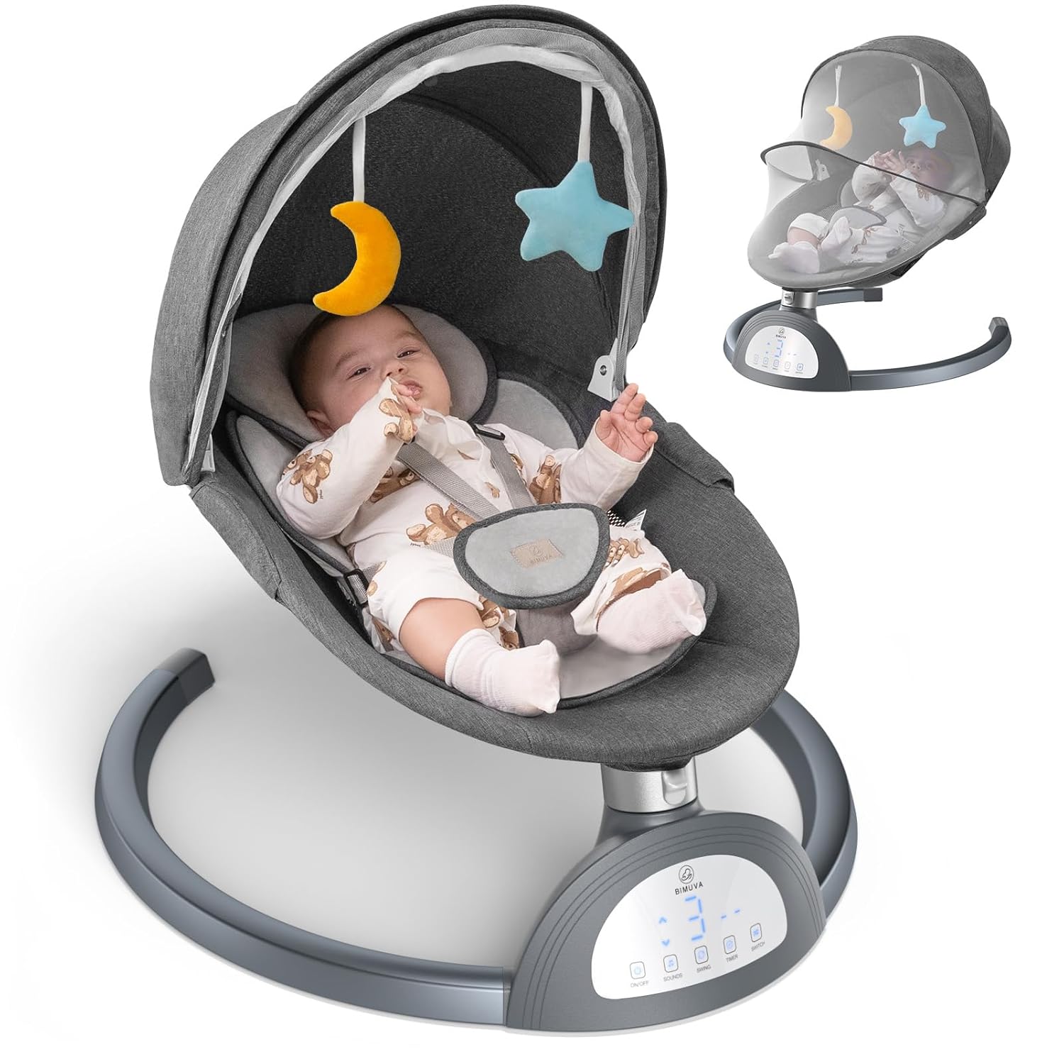 Electric Baby Swing for Infants with Bluetooth Music Speaker