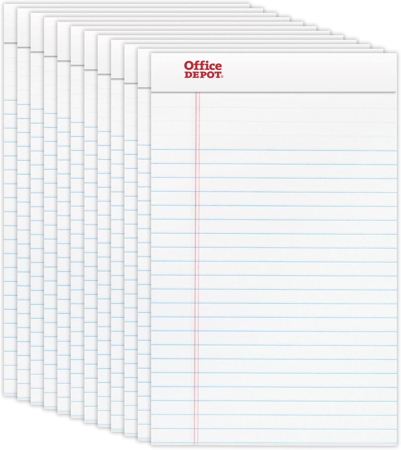 Office Depot Narrow Ruled Writing Pads, 5x8, 50 Sheets