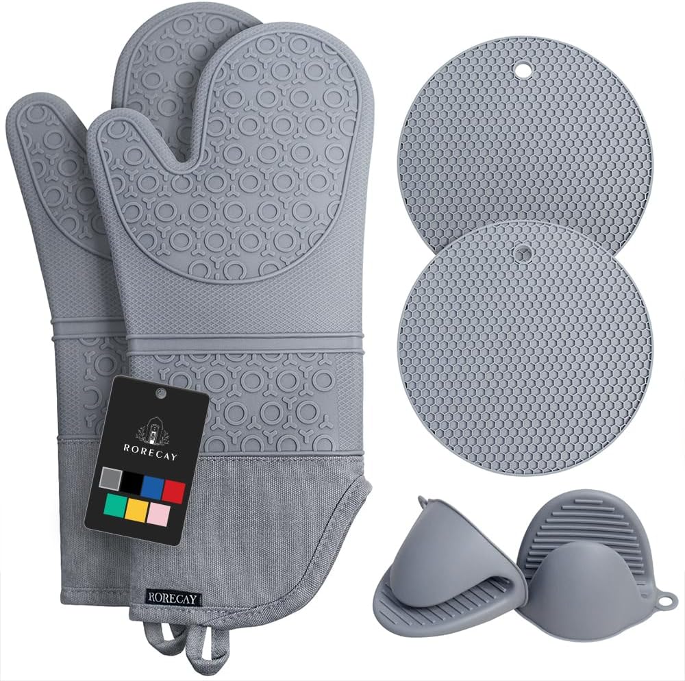 Rorecay Heat Resistant Oven Mitts Set