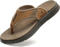 Mens Leather Flip Flops with Arch Support - Quickshark Thongs