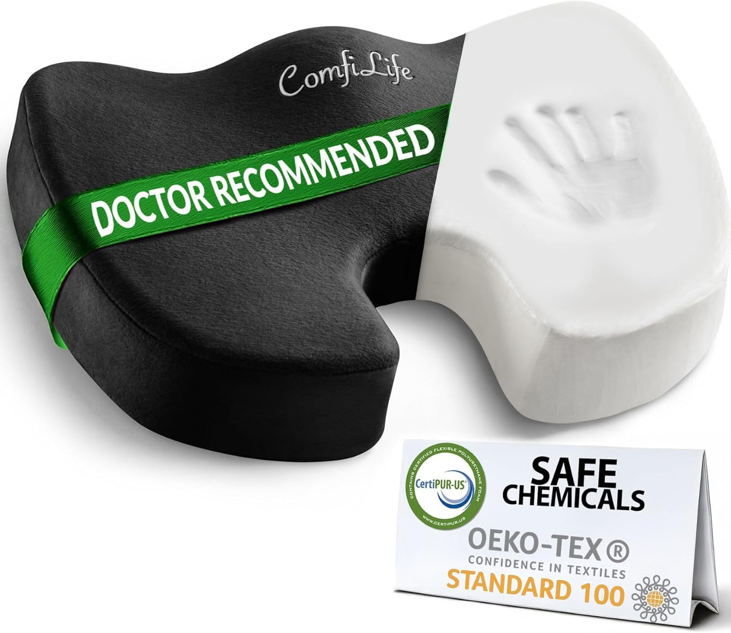 ComfiLife Premium Comfort Seat Cushion for Tailbone Pain Relief