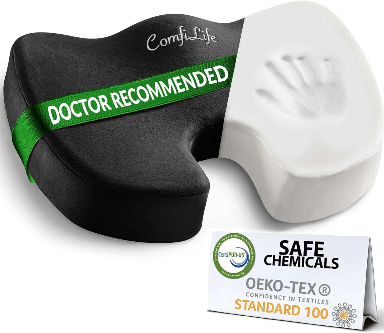 ComfiLife Premium Comfort Seat Cushion for Tailbone Pain Relief
