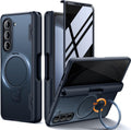 MOBOSI Z Fold 5 Case with S Pen Slot - 360 Spin Ring Privacy