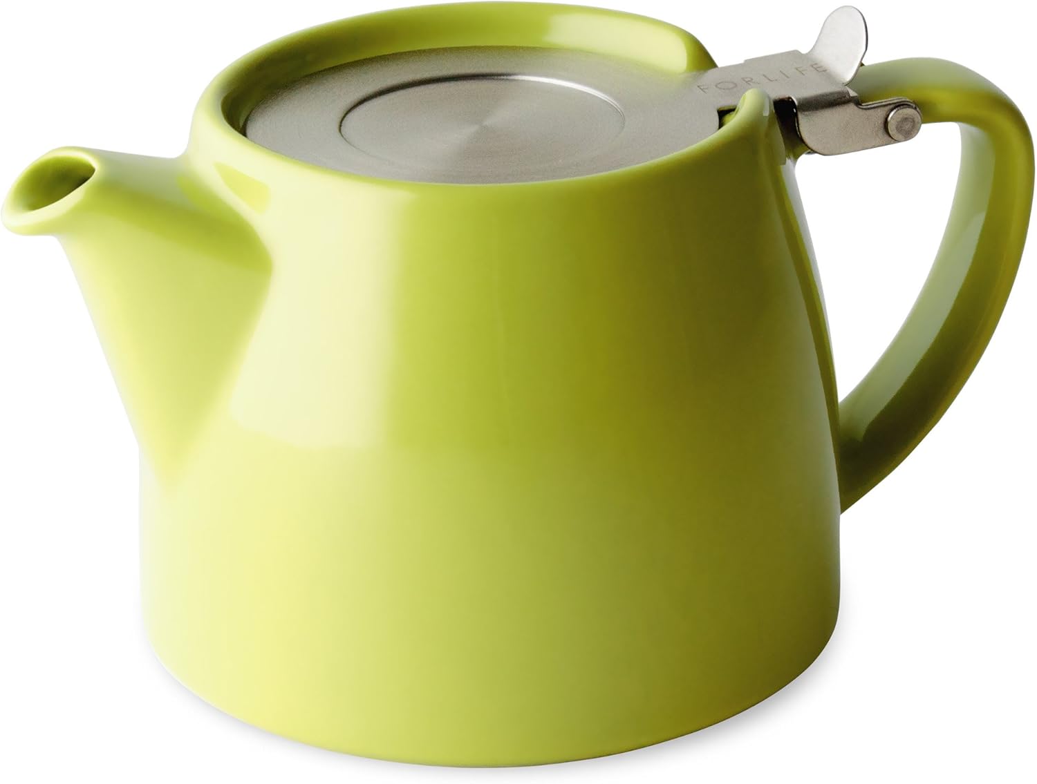 FORLIFE Stump Teapot with SLS Lid and Infuser, 18-Ounce Lime