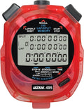 ULTRAK 495 Stopwatch Red Professional 100-Lap Timer - Coaching Ready