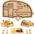 Foldable Bamboo Cheese Board Set by Haigoo - Gift Perfect!