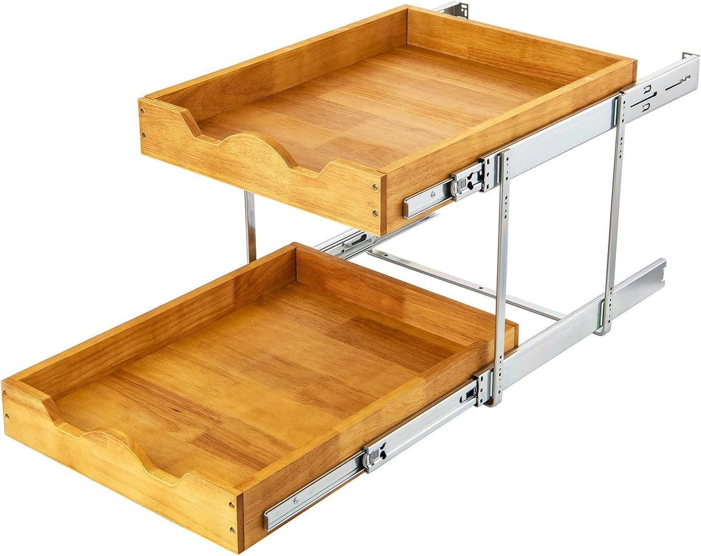 DINDON 2 Tier Pull Out Cabinet Organizer for Easy Storage