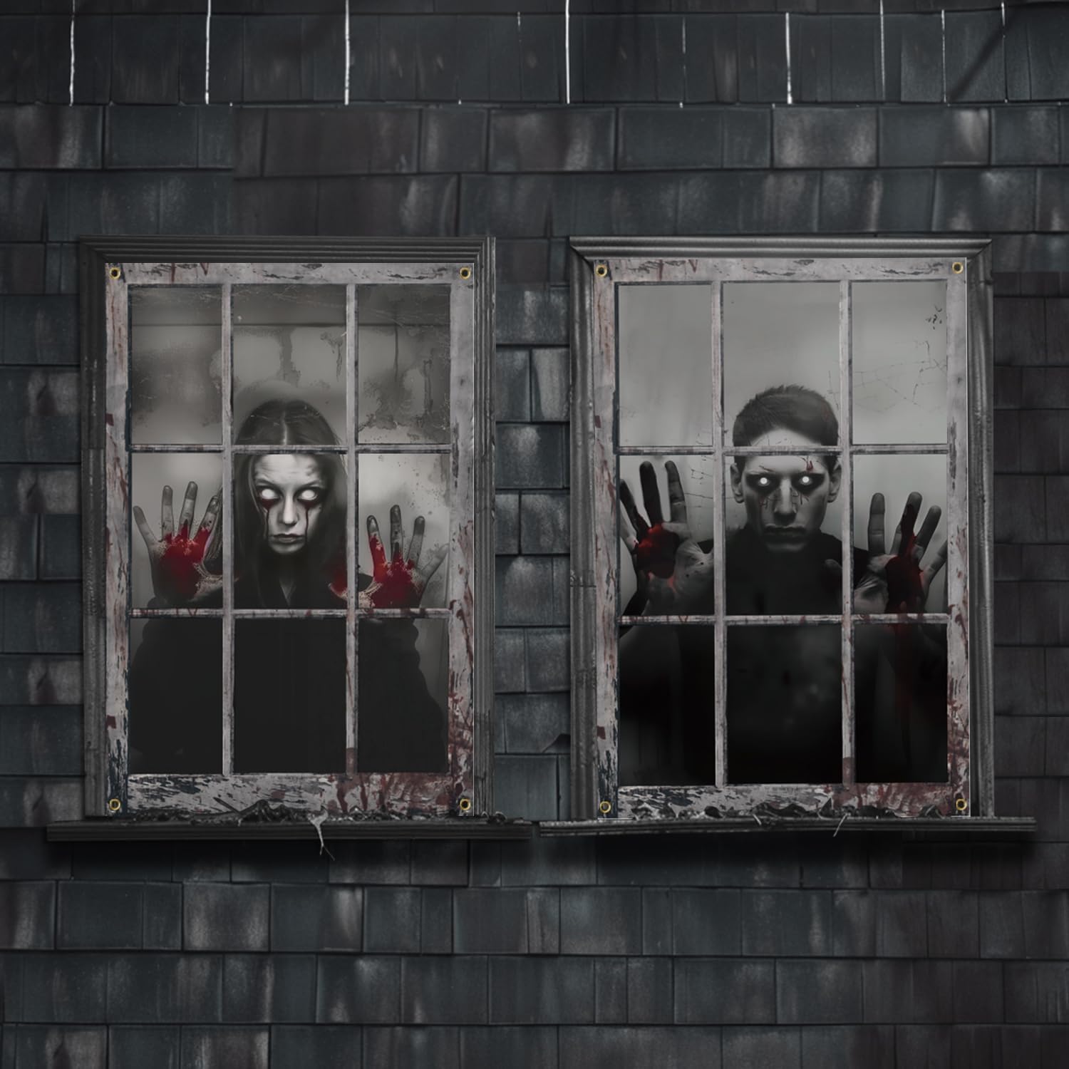 Halloween Window Decor - Spooky Duo by Zexik