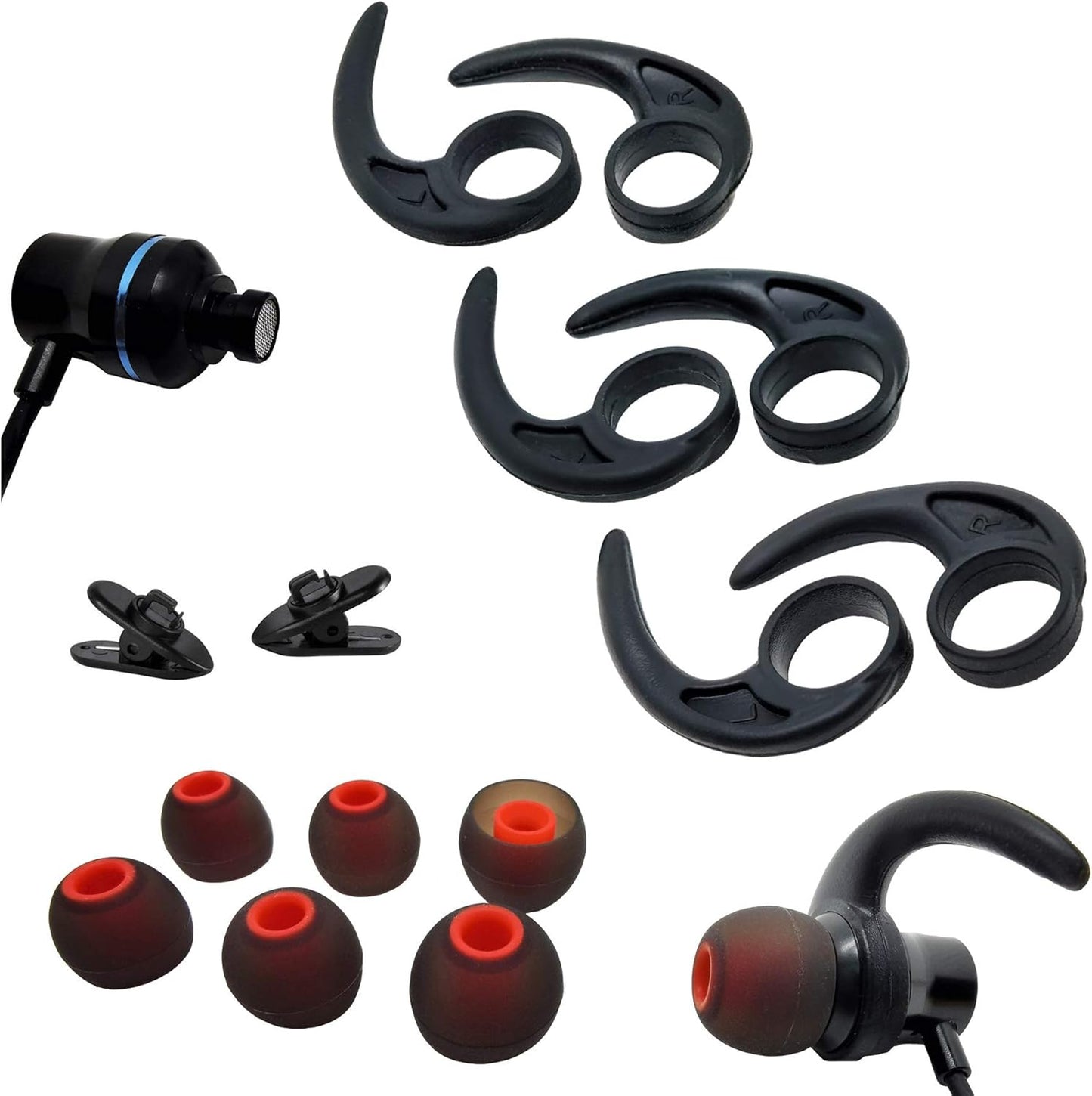 3 Pairs Silicone Ear Tips: Secure Fit & Comfort