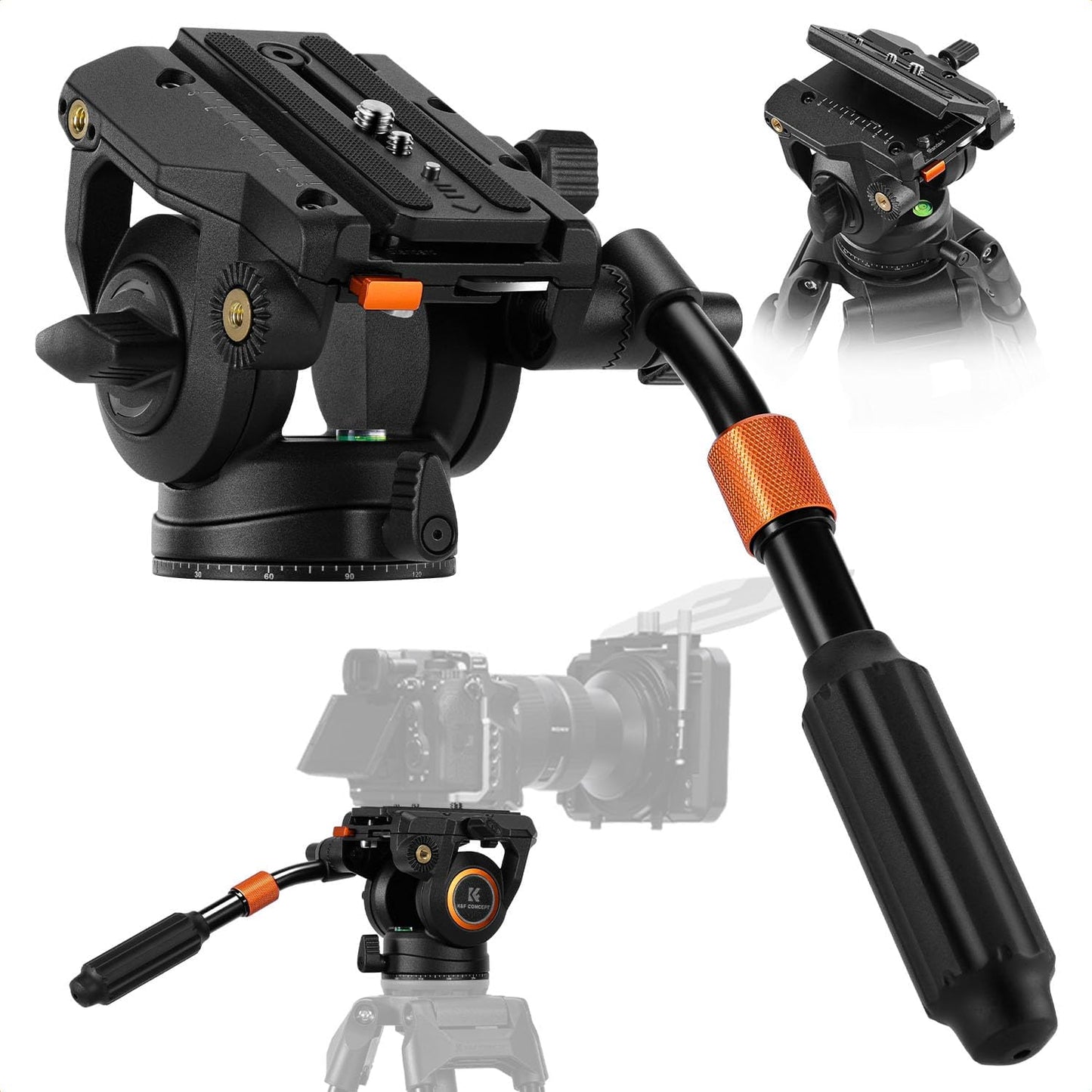 K&F CONCEPT Fluid Head for Smooth Video Shooting and Stability