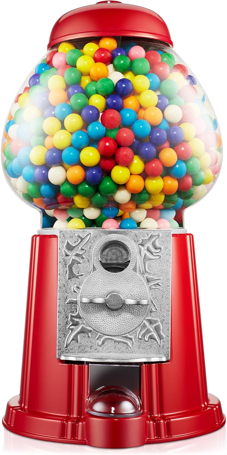 Olde Midway 15 Inch Gumball Machine - Vintage Candy Dispenser