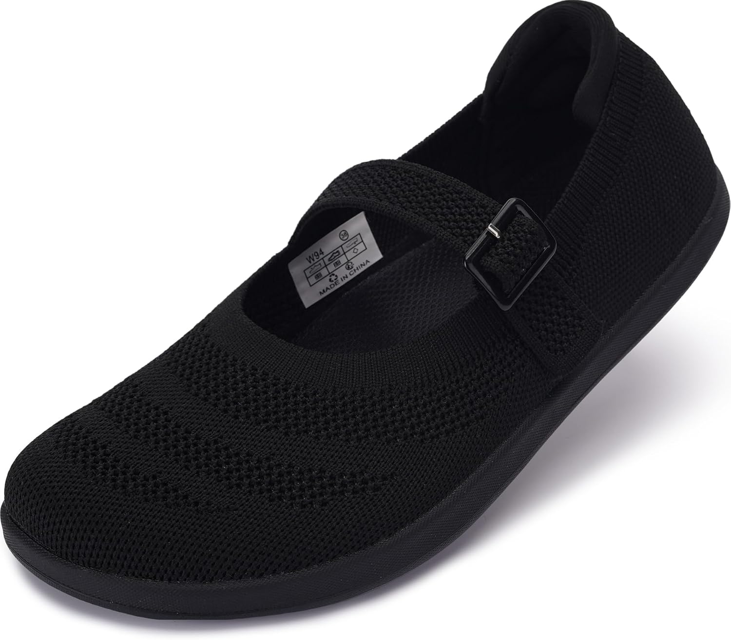 WHITIN Women's Barefoot Mary Jane Flats with Adjustable Straps