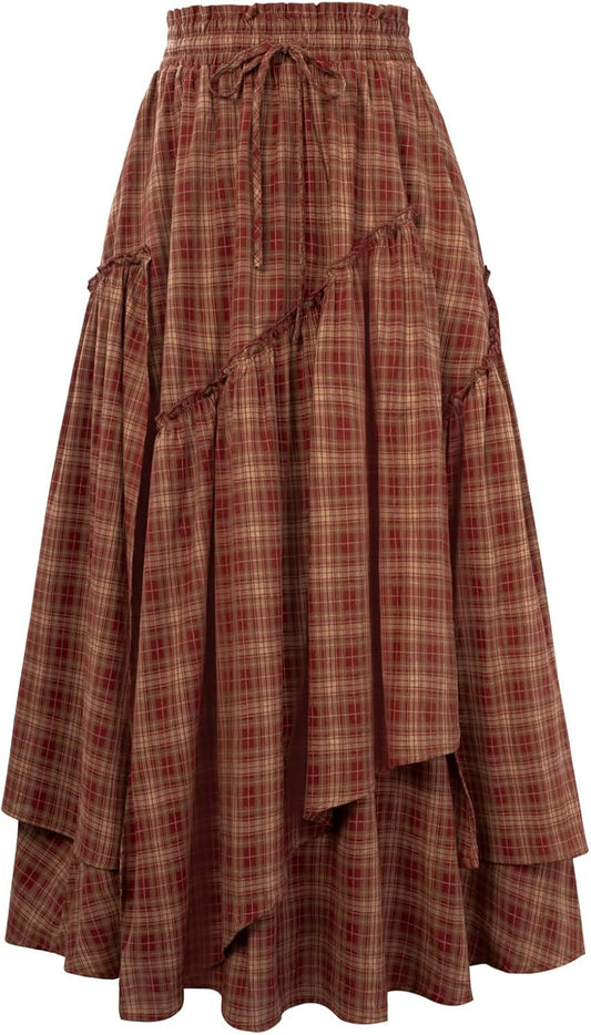 Scarlet Darkness Long Skirts for Women Renaissance Costume