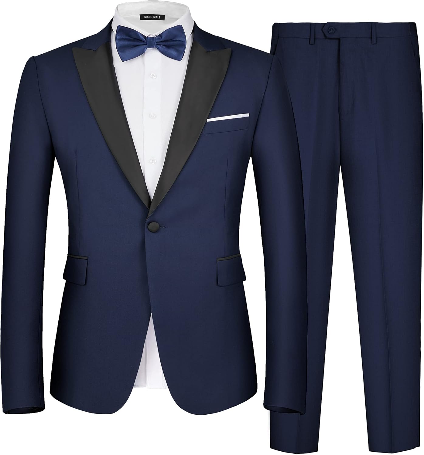 MAGE MALE Men's 2 Piece Suit Slim Fit Tuxedo for Any Occasion