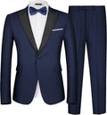 MAGE MALE Men's 2 Piece Slim Fit One Button Suit - Classic Formal Fit