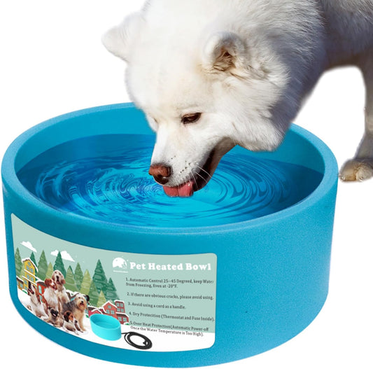 SHYLOME Heated Pet Bowl - 98 OZ Winter Hydration
