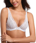 Deyllo Women's Sheer Lace Underwire Bra for Elegant Comfort