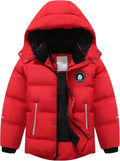 Kids Boy Waterproof Puffer Cotton Jacket Warm Fleece Lined Down Coat