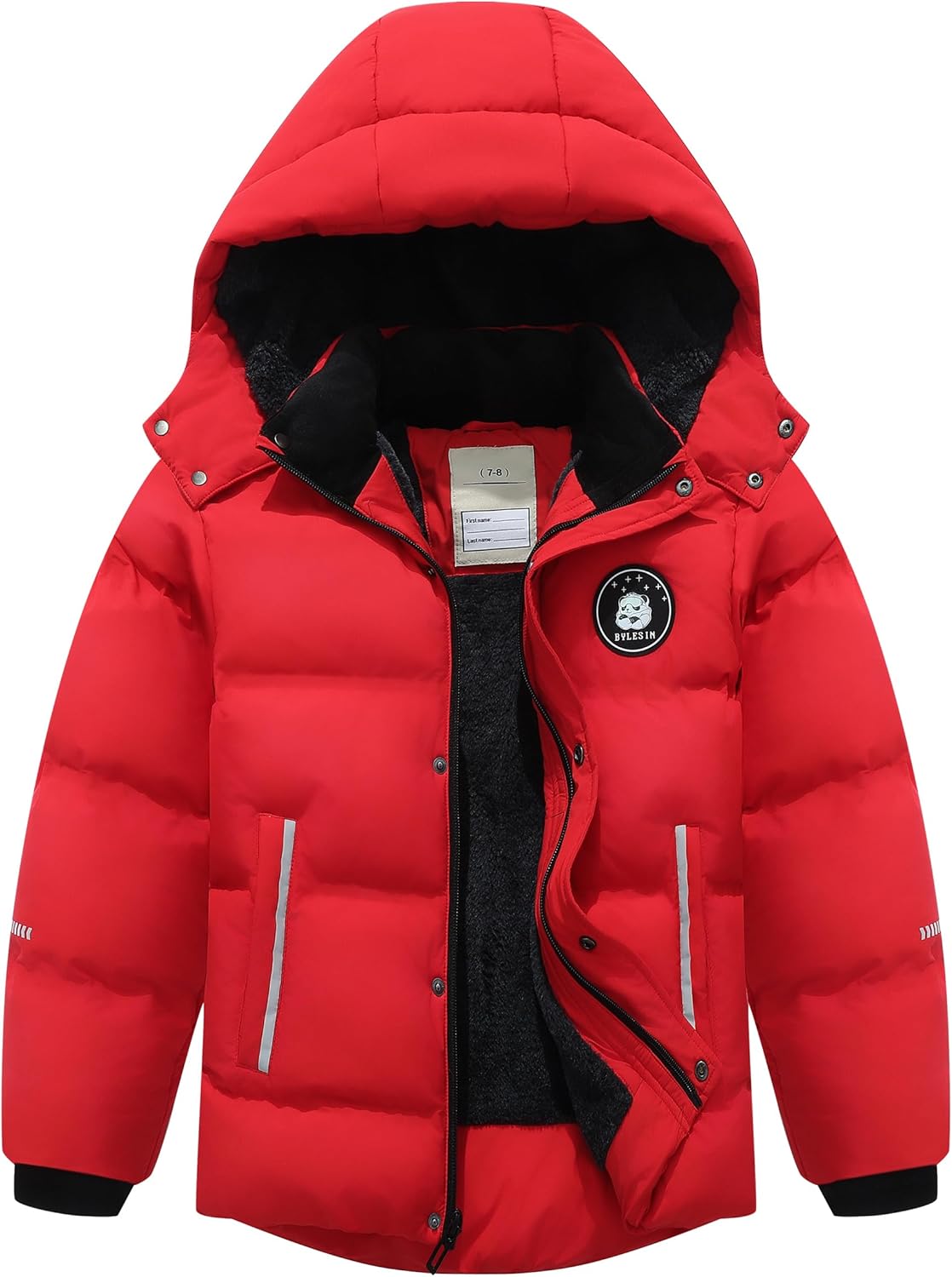 Kids Boy's Waterproof Puffer Cotton Jacket for Winter Adventures