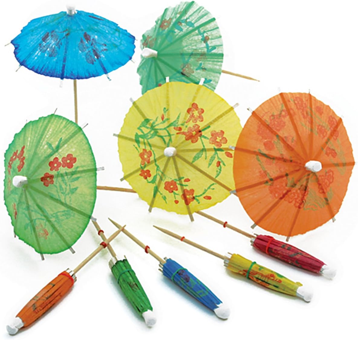 Norpro 24-Pack Cocktail Umbrella Picks - Festive Drink Decor