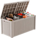 180 Gallon Resin Deck Box - Large Lockable Outdoor Storage for Patio