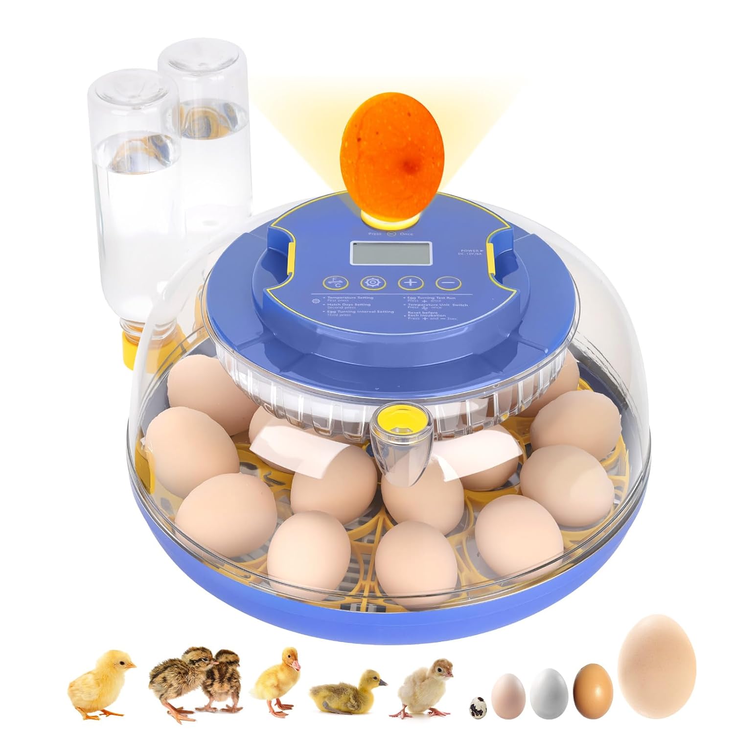 18 Egg Incubator with Automatic Turning and Humidity Control