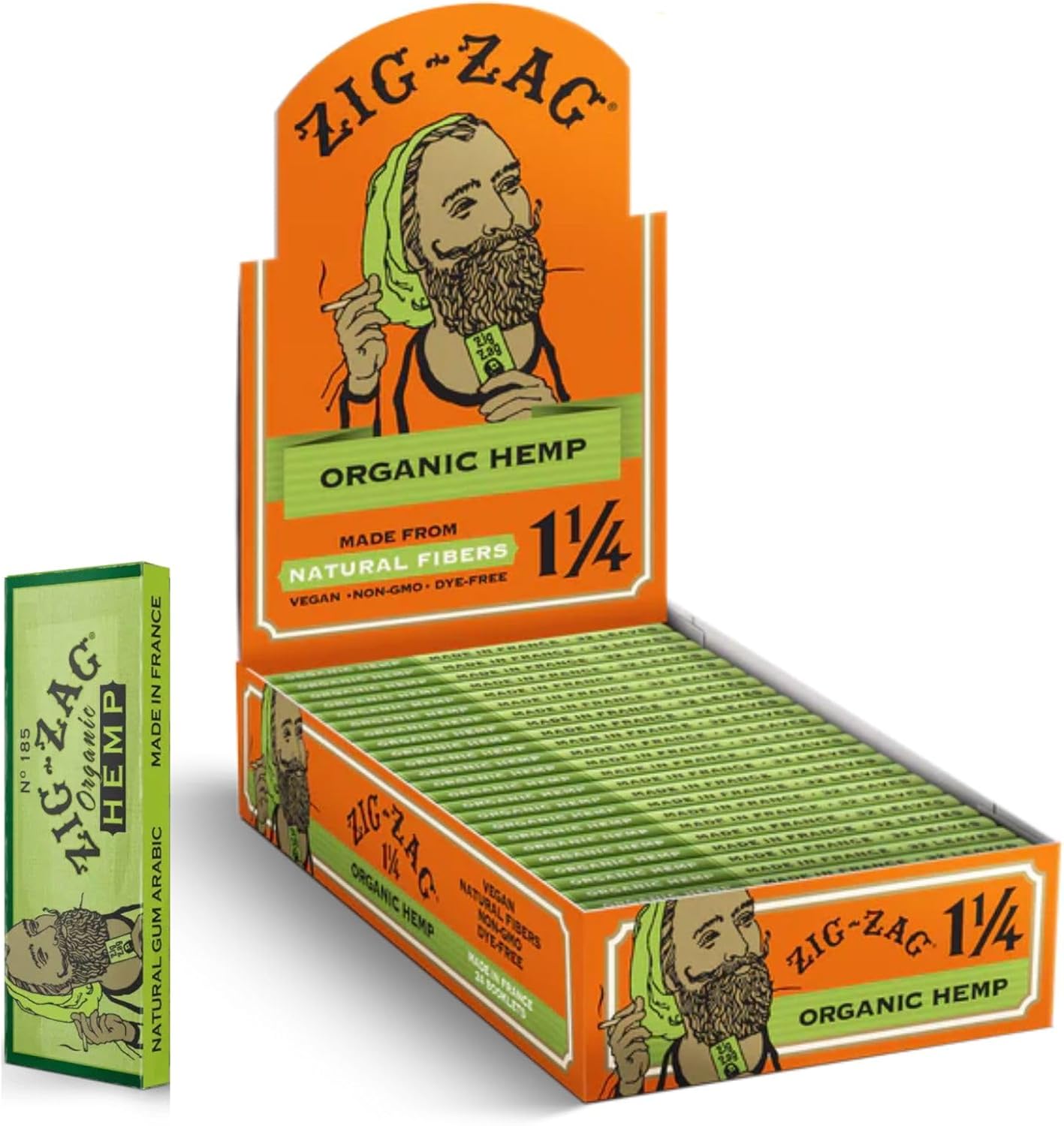 Zig Zag Hemp Rolling Papers 1 1/4 Size for Premium Smoking