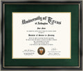 GraduationMall 11x14 Diploma Frame with Green over Gold Mat