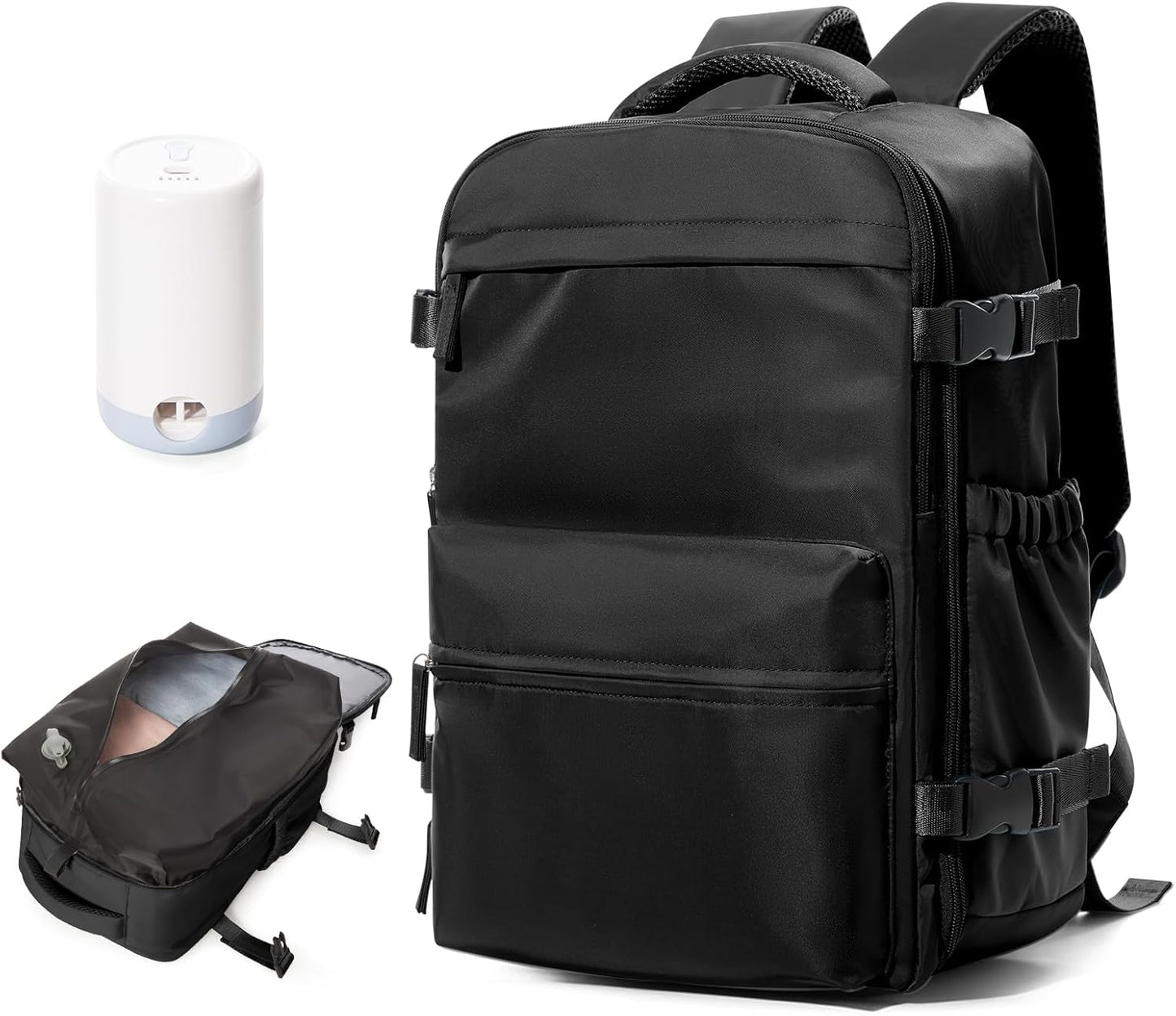 BOXSAM Large Vacuum Travel Backpack with Pump for Easy Packing