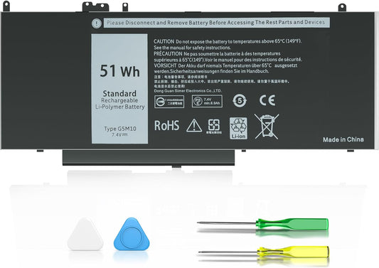 G5M10 Battery for Dell Latitude 14 E5450 15 E5550 51WH