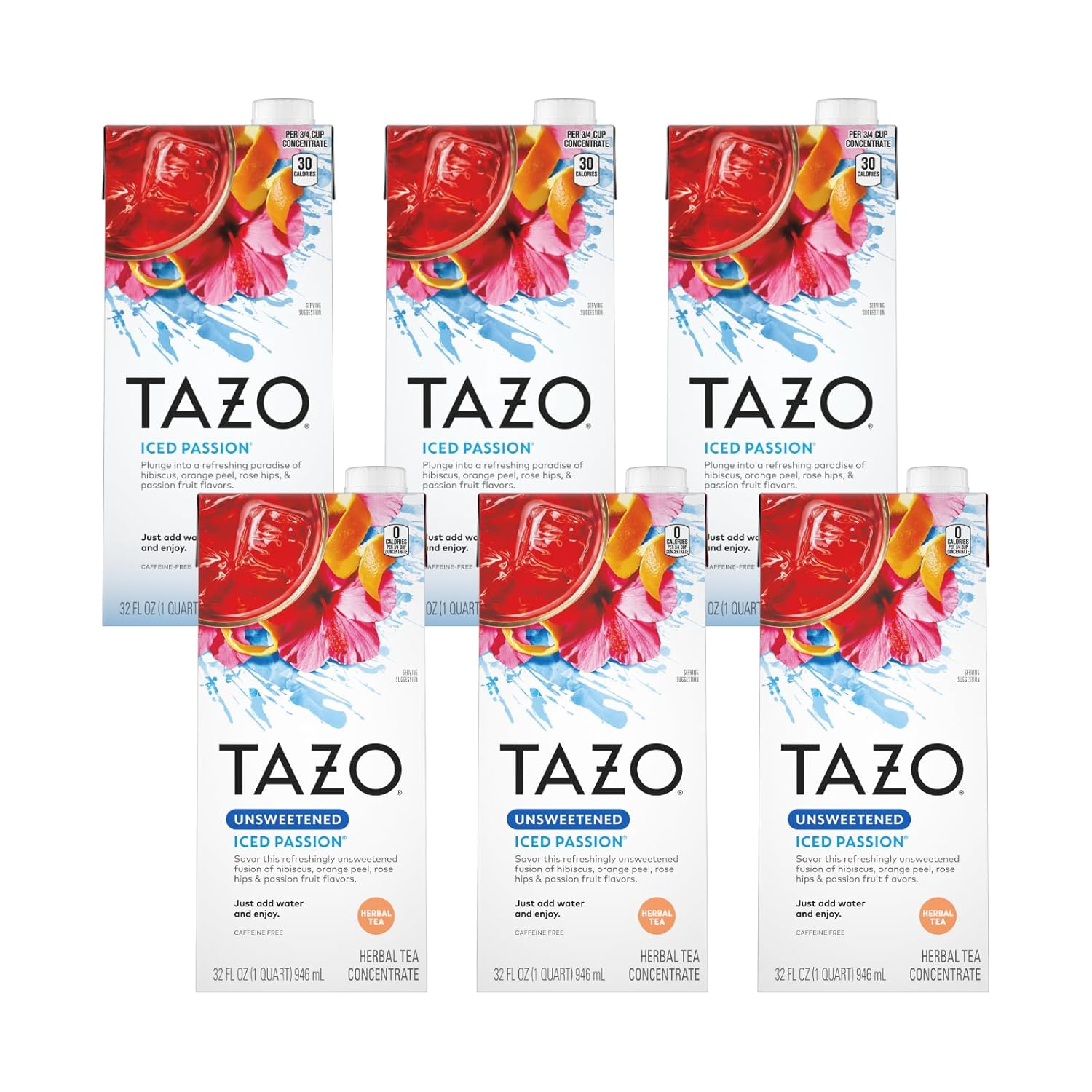 TAZO Tea Concentrate Variety Pack for Refreshing Iced Passion