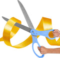 25 in Light Blue Ribbon Cutting Scissors - Giant Ceremonial Shears
