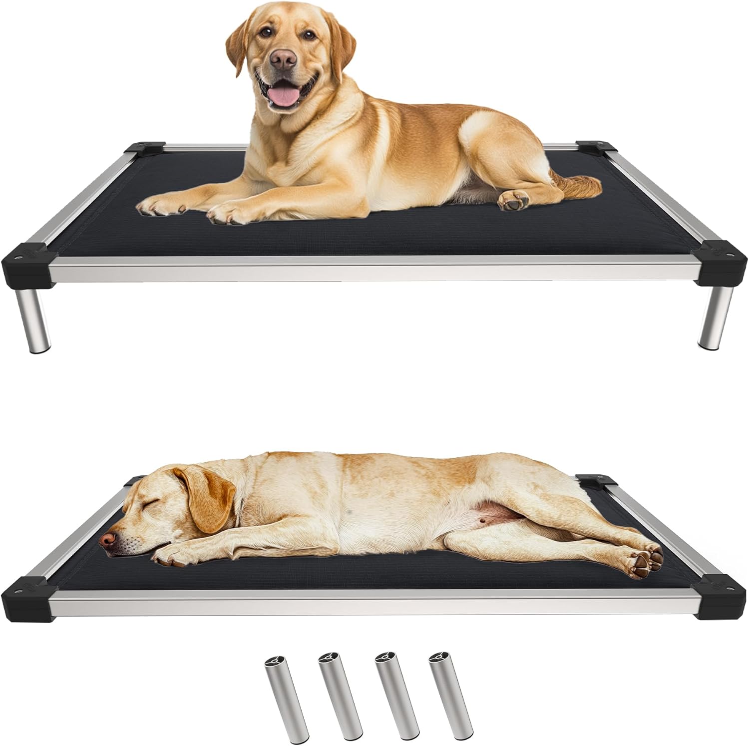 FXW TitanNest Chew-Proof Elevated Dog Bed for Large Dogs