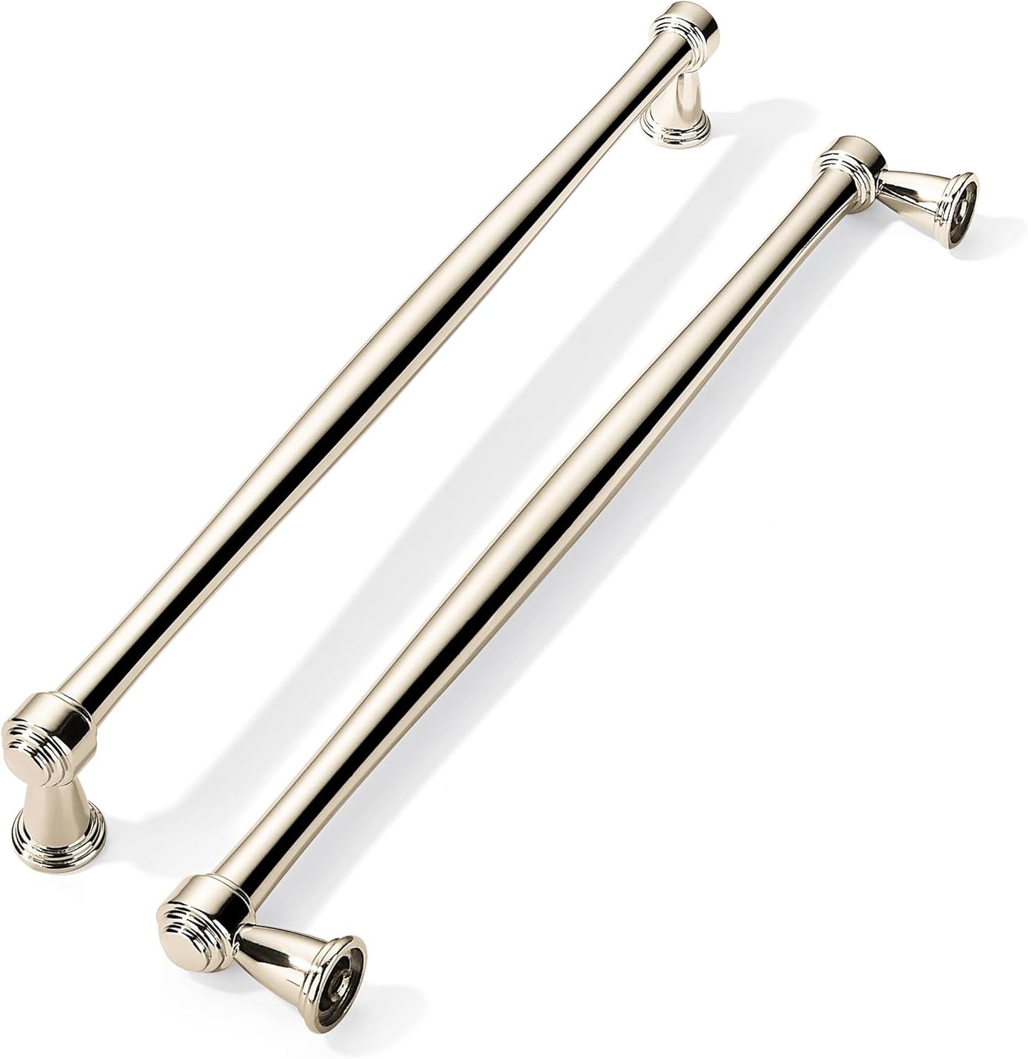 Polished Nickel Cabinet Pulls - 6 Pack 10 Inch Handles for Drawers