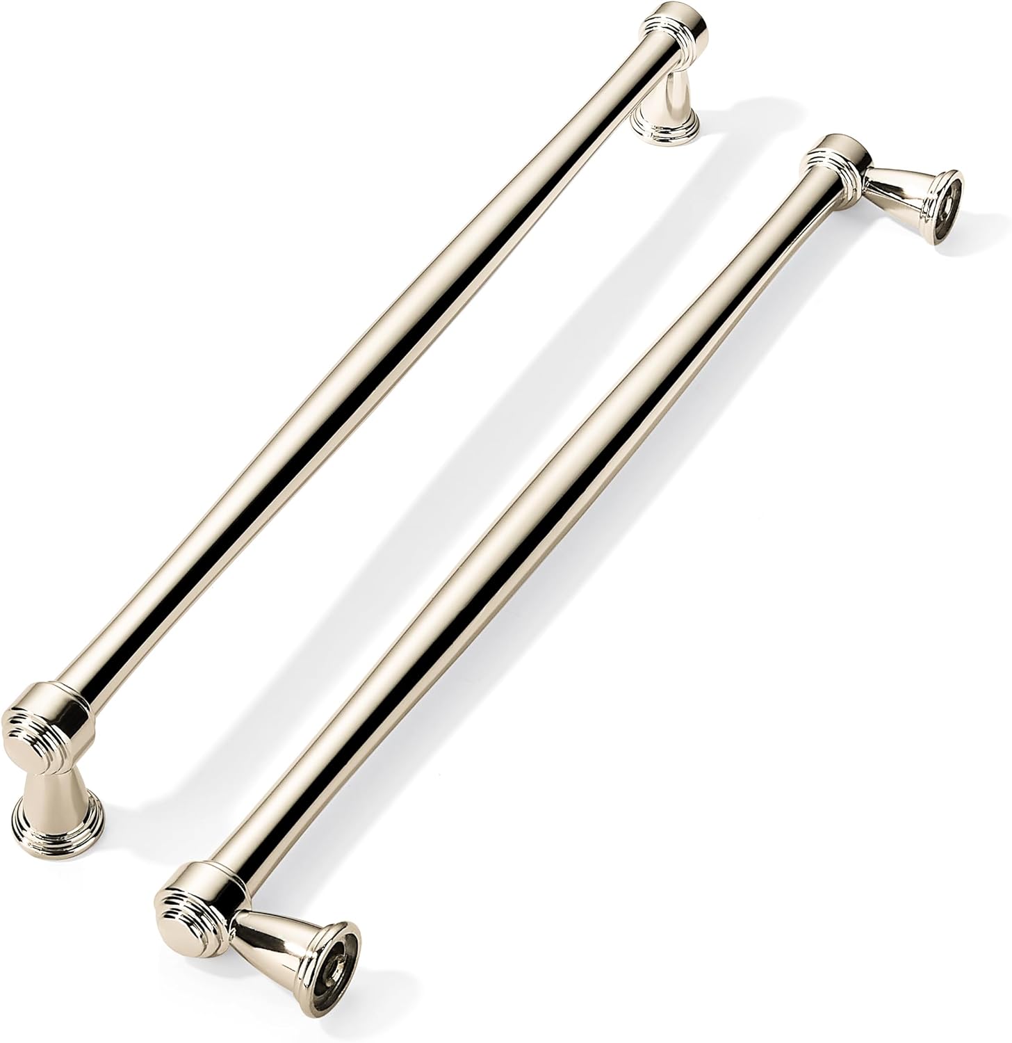 Polished Nickel Cabinet Pulls - 6 Pack 10 Inch Handles for Drawers