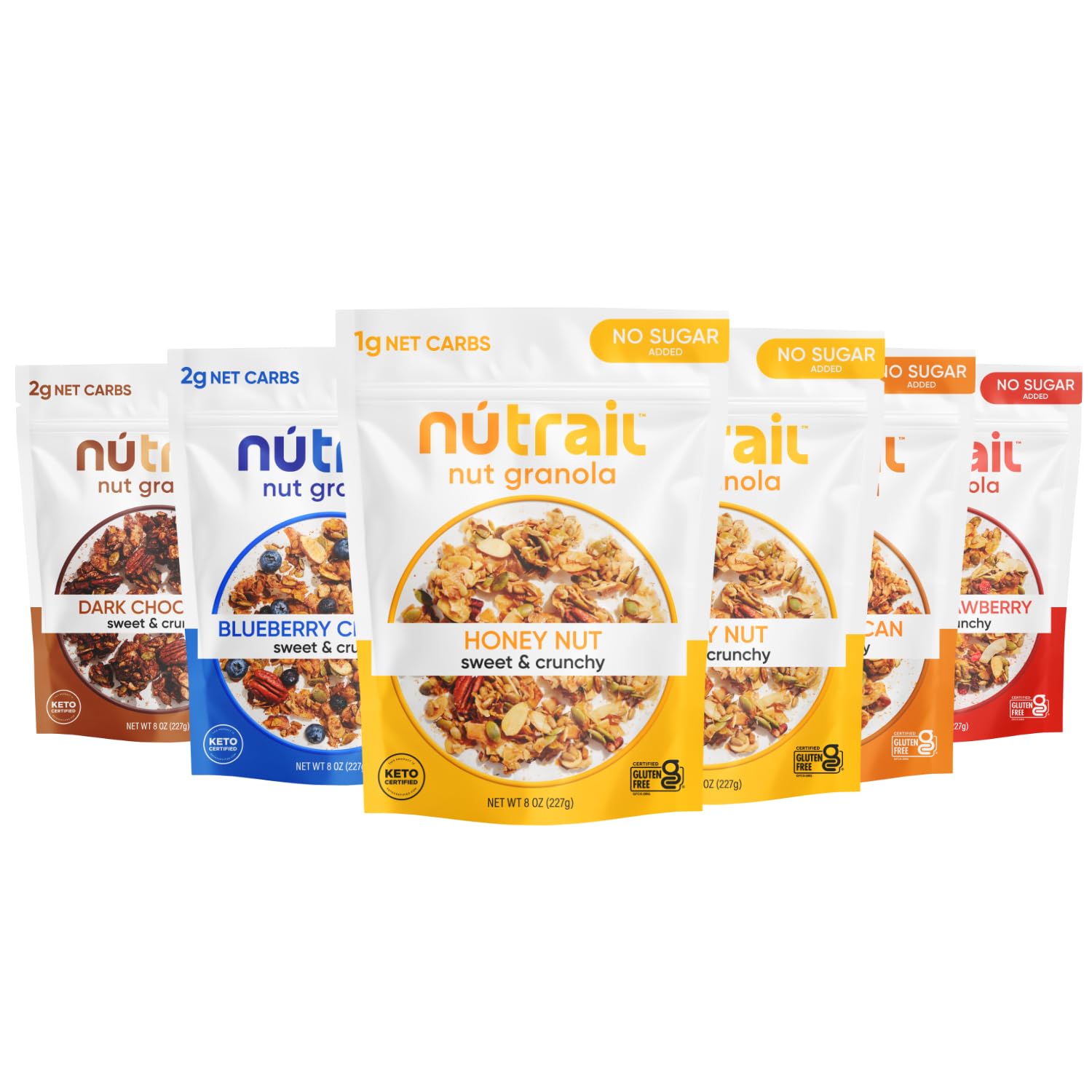 NuTrail Nut Granola Variety Pack for Healthy Breakfast Options