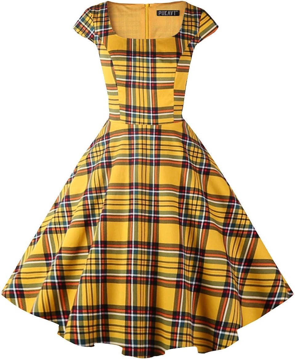 PUKAVT Women's Cocktail Party Dress with Pockets for Elegance